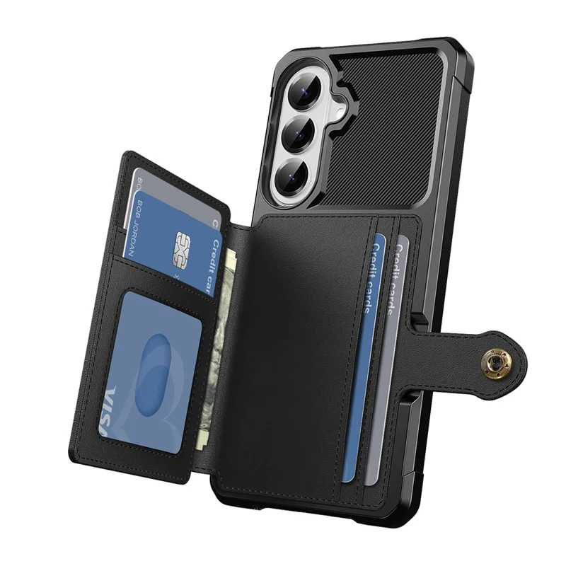 Cover per Samsung Galaxy A57 5G con Portatessere in Pelle PU + TPU - Nero