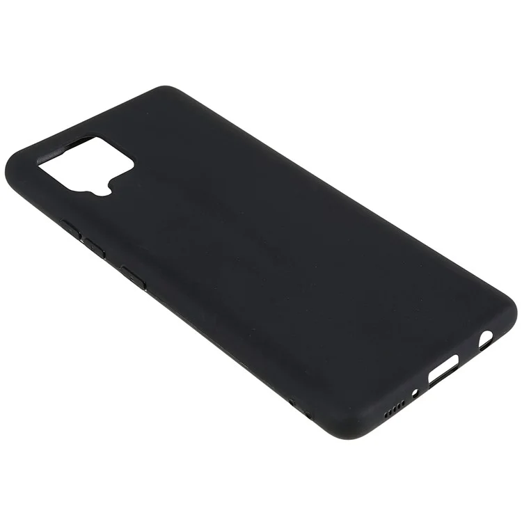 Für Samsung Galaxy A42 5G Anti-scratch Slim Fit Mobile Deckung Black Matt Flexible Tpu-hülle