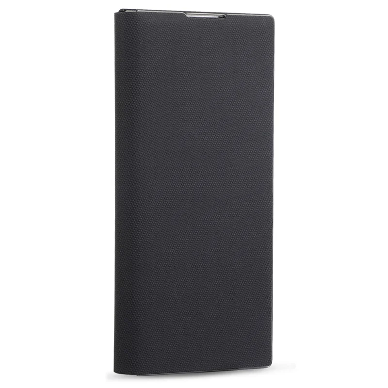 For Samsung Galaxy Z Fold7 5G Magnetic Phone Case PC + Technical Fabric Texture Wallet Flip Cover - Black