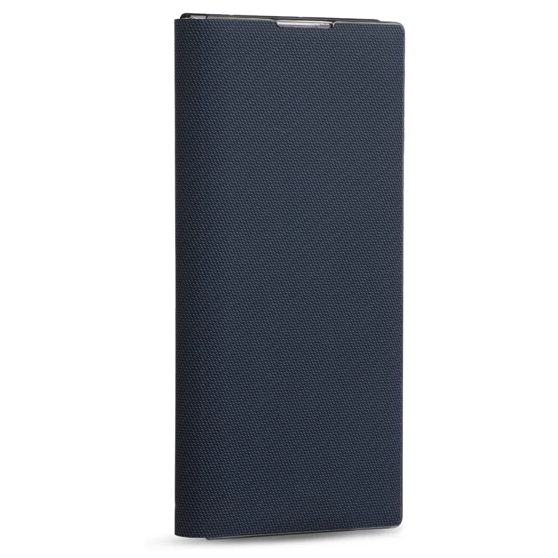 For Samsung Galaxy Z Fold7 5G Magnetic Case with Detachable Card Holder Kickstand PC Tech Fabric Flip Cover - Sapphire