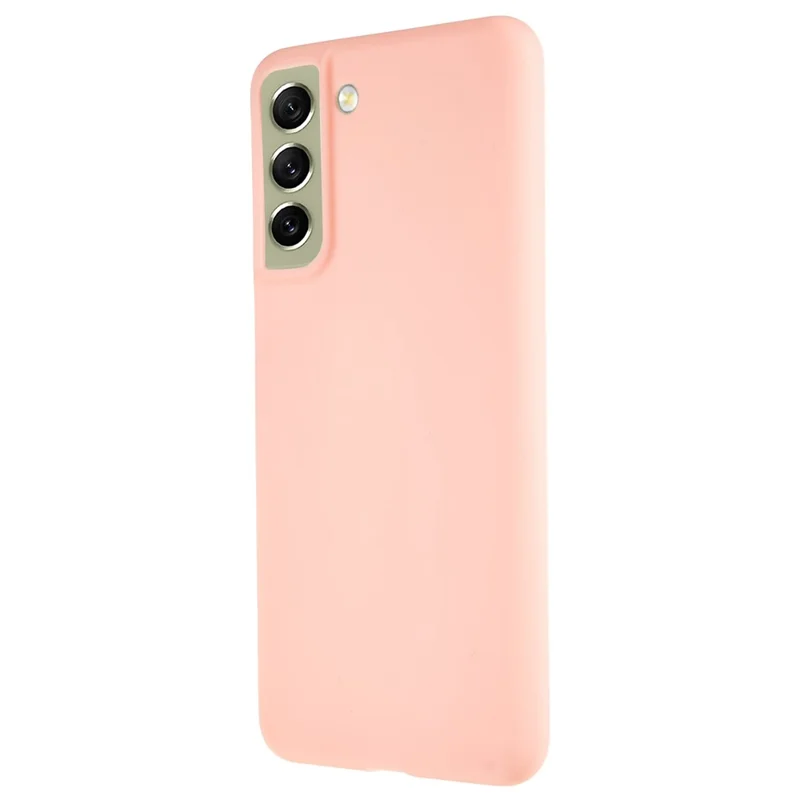For Samsung Galaxy S21 FE 5G Anti-Scratch Cell Phone Cover Matte Flexible TPU Phone Case - Light Pink