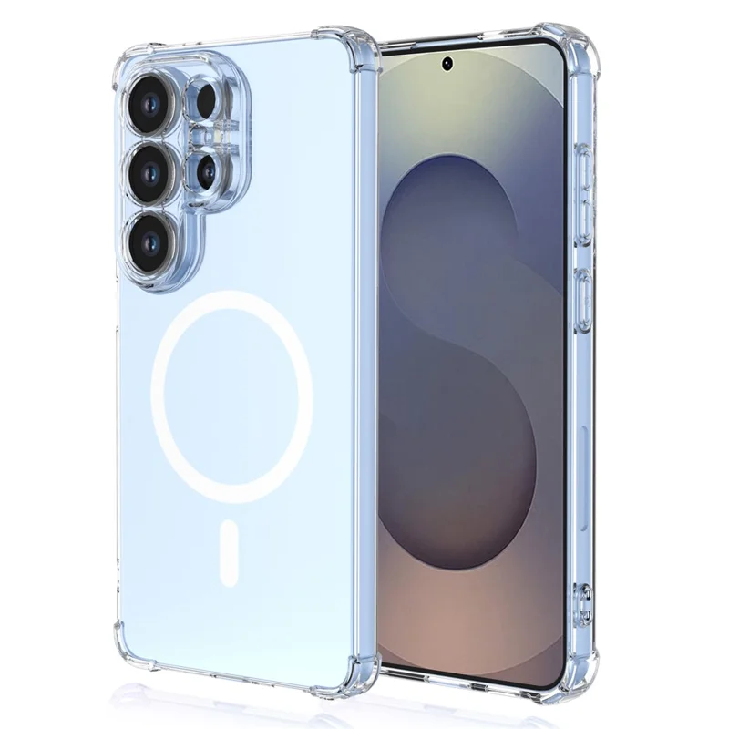 Bulk Purchasing For Samsung Galaxy S25 Ultra Magnetic Case Shockproof Four Corners PC + TPU Phone Cover - Transparent