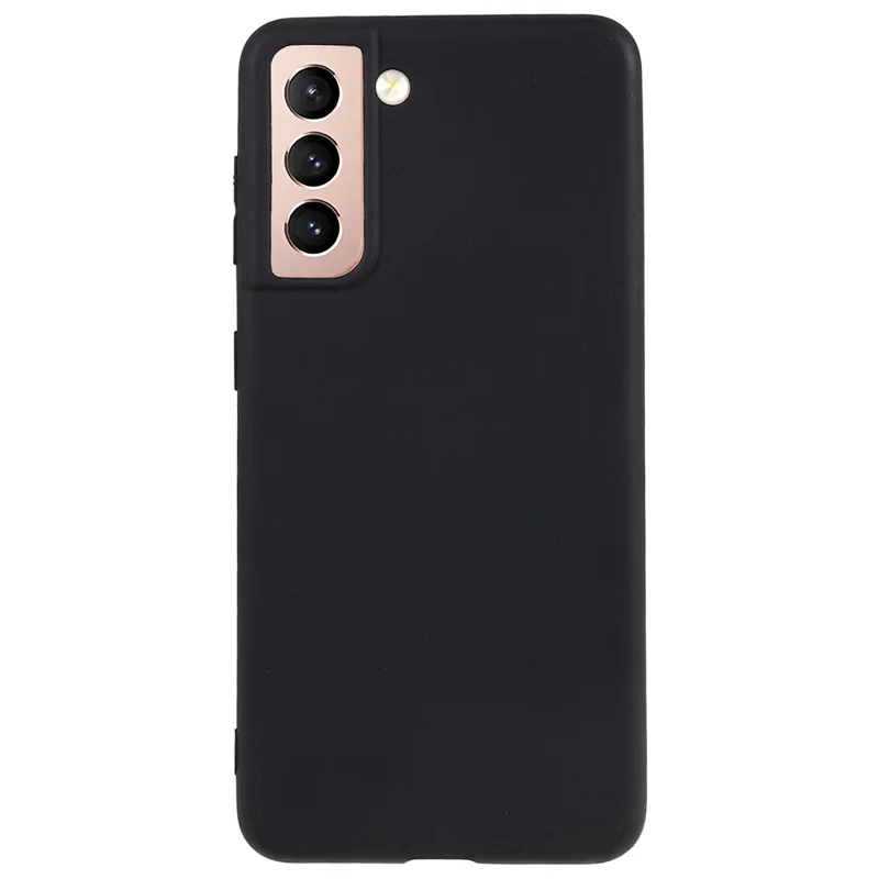Back Shell for Samsung Galaxy S21 4G / 5G Shockproof TPU Phone Case Fingerprint Free Matte Protective Cover - Black