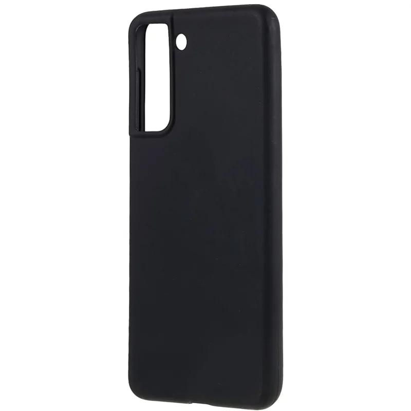Back Shell for Samsung Galaxy S21 4G / 5G Shockproof TPU Phone Case Fingerprint Free Matte Protective Cover - Black