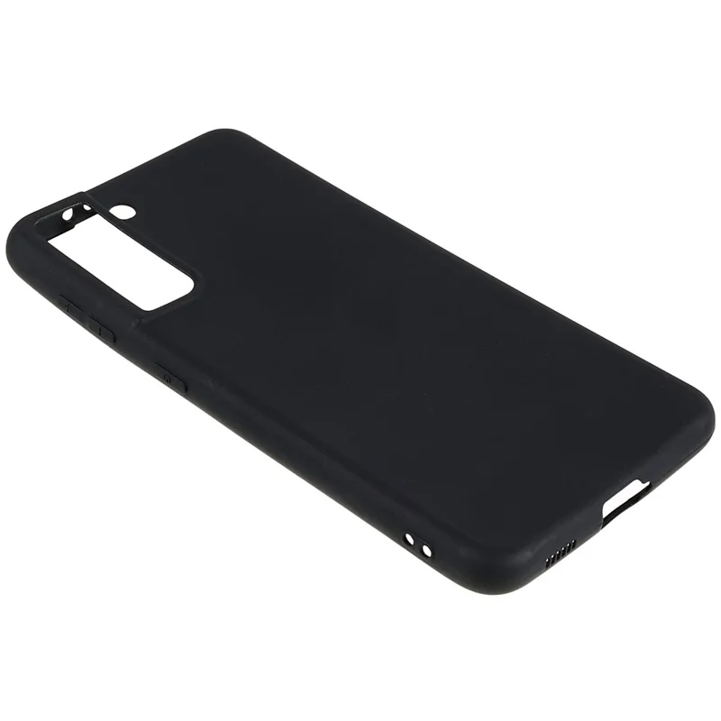 Back Shell for Samsung Galaxy S21 4G / 5G Shockproof TPU Phone Case Fingerprint Free Matte Protective Cover - Black