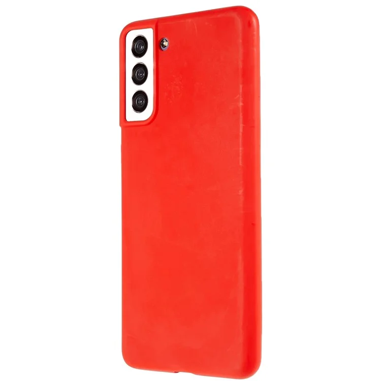 Coque arrière pour Samsung Galaxy S21 4G / 5G Étui de protection pour téléphone Antichoc en TPU Couverture de protection mate sans empreintes digitales - Rouge
