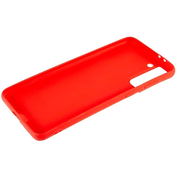 Coque arrière pour Samsung Galaxy S21 4G / 5G Étui de protection pour téléphone Antichoc en TPU Couverture de protection mate sans empreintes digitales - Rouge