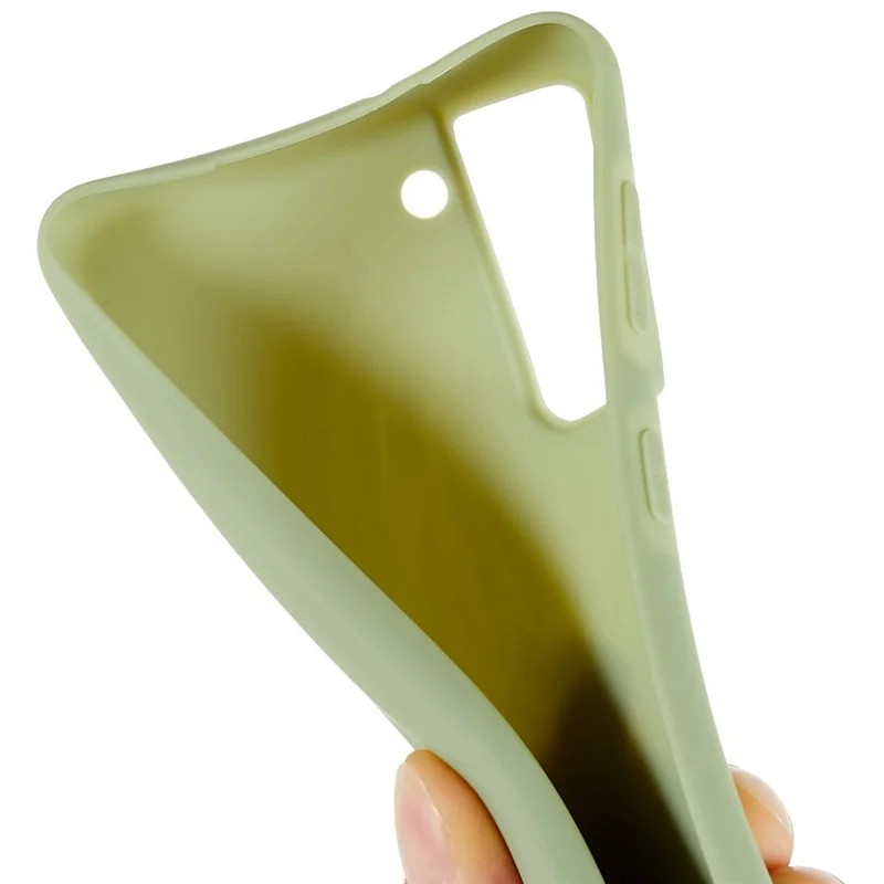 Back Shell for Samsung Galaxy S21 4G  /  5G Shockproof TPU Phone Case Fingerprint Free Matte Protective Cover - Green