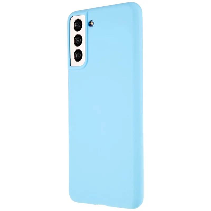 Back Shell for Samsung Galaxy S21 4G  /  5G Shockproof TPU Phone Case Fingerprint Free Matte Protective Cover - Baby Blue