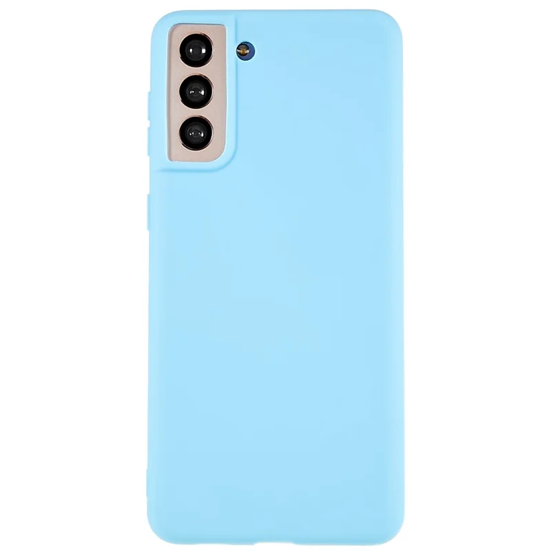 Back Shell for Samsung Galaxy S21 4G  /  5G Shockproof TPU Phone Case Fingerprint Free Matte Protective Cover - Baby Blue