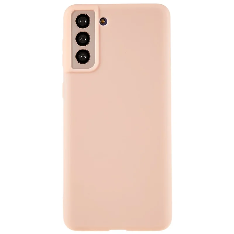Back Shell for Samsung Galaxy S21 4G  /  5G Shockproof TPU Phone Case Fingerprint Free Matte Protective Cover - Light Pink