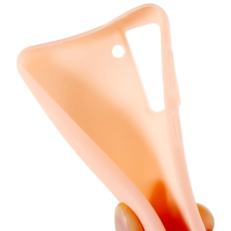 Back Shell for Samsung Galaxy S21 4G  /  5G Shockproof TPU Phone Case Fingerprint Free Matte Protective Cover - Light Pink