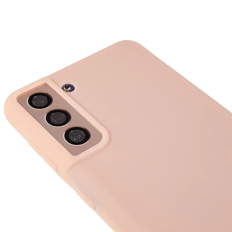 Back Shell for Samsung Galaxy S21 4G  /  5G Shockproof TPU Phone Case Fingerprint Free Matte Protective Cover - Light Pink