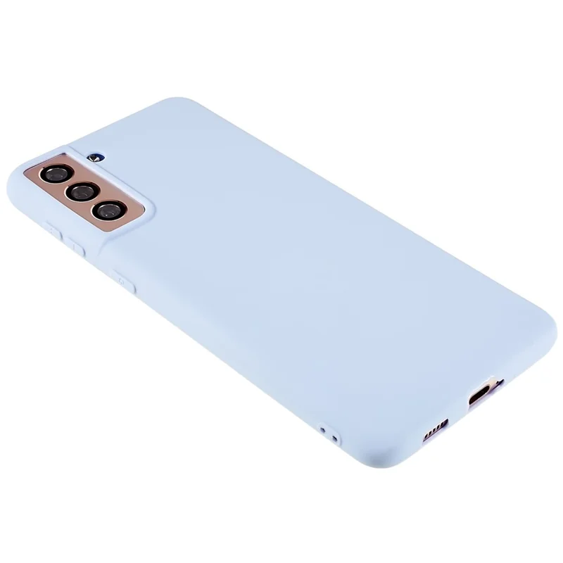 Back Shell for Samsung Galaxy S21 4G  /  5G Shockproof TPU Phone Case Fingerprint Free Matte Protective Cover - Light Purple