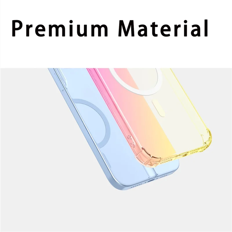 Bulk Purchasing For Nothing Phone (3a) Magnetic Case Gradient Color PC + TPU Anti-drop Four Corners Phone Cover - Pink  /  Gold
