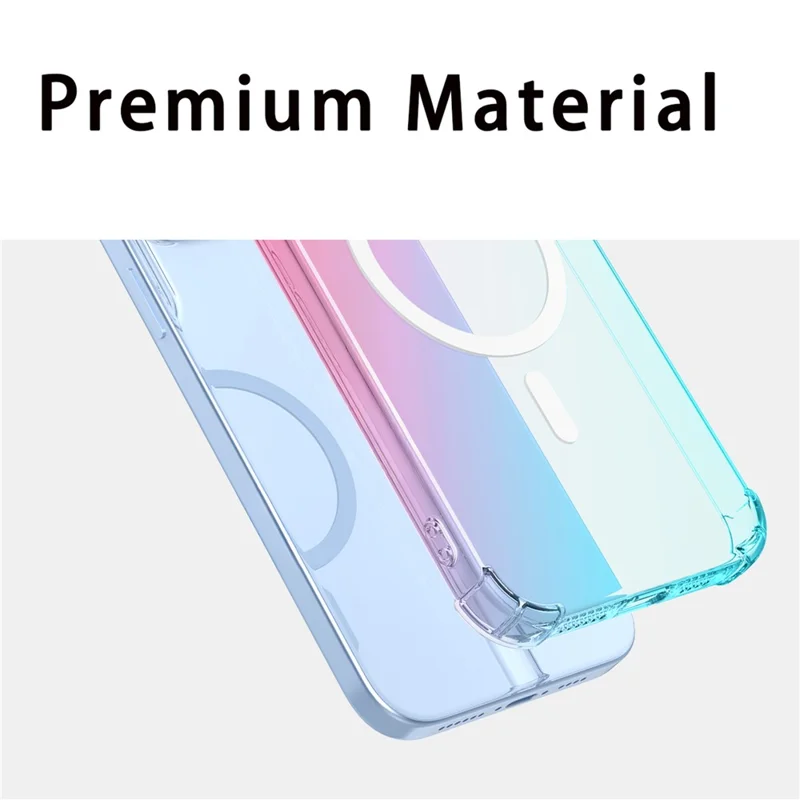 Compra al por mayor de funda magnética para Nothing Phone (3a), color degradado, material PC + TPU, protección anticaída con refuerzo en las cuatro esquinas - Rosa / Verde