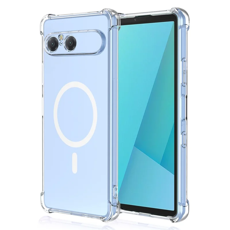 Compra em Volume para Capa Magnética Sony Xperia 10 VII, Capa de Telemóvel à Prova de Choques com Quatro Cantos em PC + TPU - Transparente