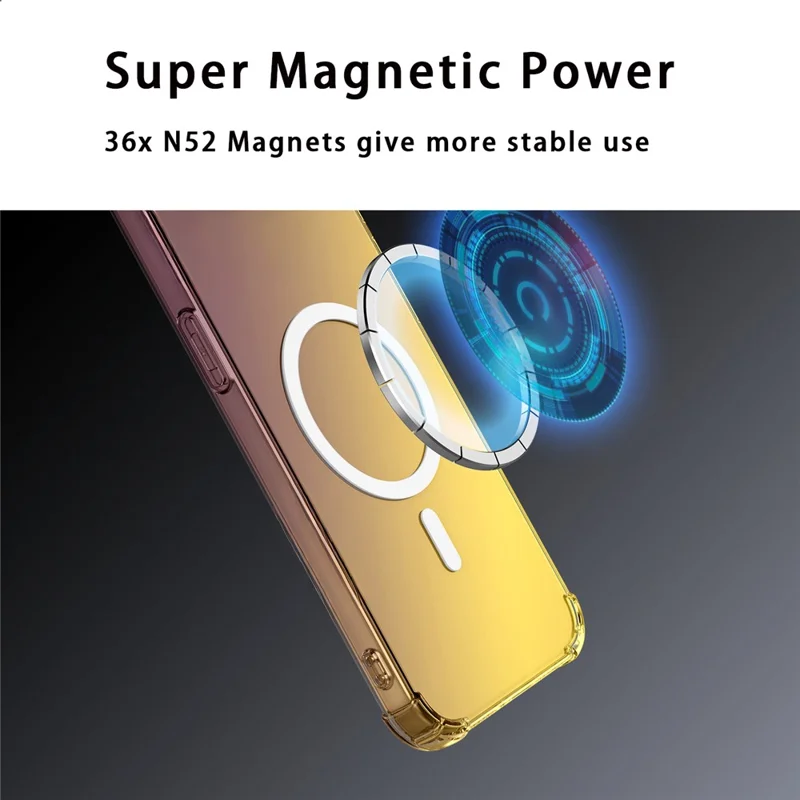 Bulk Purchasing For TECNO Pop 10  /  Spark Go 2 4G Magnetic Case Gradient Color PC + TPU Anti-drop Four Corners Phone Cover - Black  /  Gold