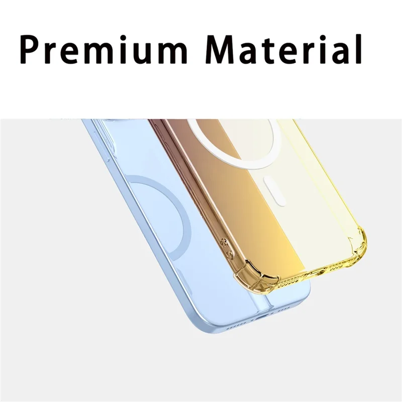 Bulk Purchasing For TECNO Pop 10  /  Spark Go 2 4G Magnetic Case Gradient Color PC + TPU Anti-drop Four Corners Phone Cover - Black  /  Gold