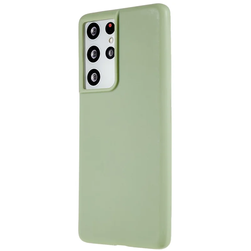 TPU-telefoonhoesje voor Samsung Galaxy S21 Ultra 5G, vingerafdrukbestendig, mat, beschermd telefoonhoesje - Groen