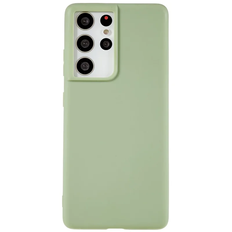 TPU-telefoonhoesje voor Samsung Galaxy S21 Ultra 5G, vingerafdrukbestendig, mat, beschermd telefoonhoesje - Groen