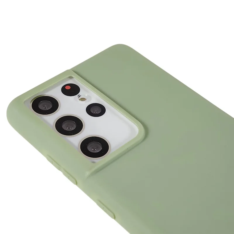 TPU-telefoonhoesje voor Samsung Galaxy S21 Ultra 5G, vingerafdrukbestendig, mat, beschermd telefoonhoesje - Groen