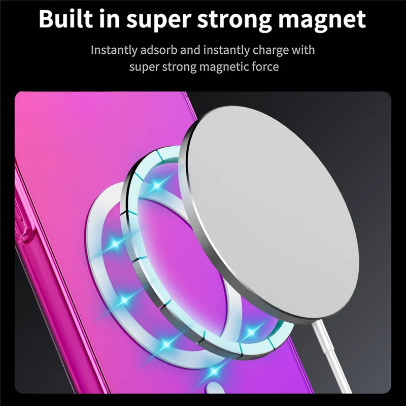 Bulk Purchasing For Google Pixel 10  /  Pixel 10 Pro Magnetic Case Gradient Color PC + TPU Anti-drop Four Corners Phone Cover - Pink  /  Purple