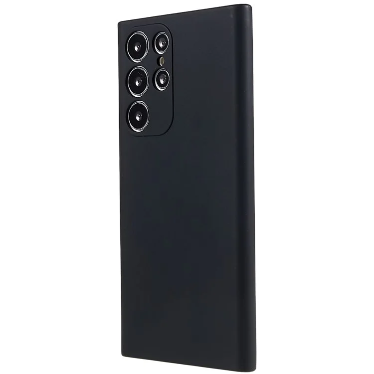 Задняя панель для Samsung Galaxy S22 Ultra 5G, устойчивый к царапинам чехол для телефона из ТПУ, без отпечатков пальцев, матовый защитный чехол - черный