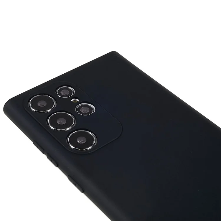 Задняя панель для Samsung Galaxy S22 Ultra 5G, устойчивый к царапинам чехол для телефона из ТПУ, без отпечатков пальцев, матовый защитный чехол - черный