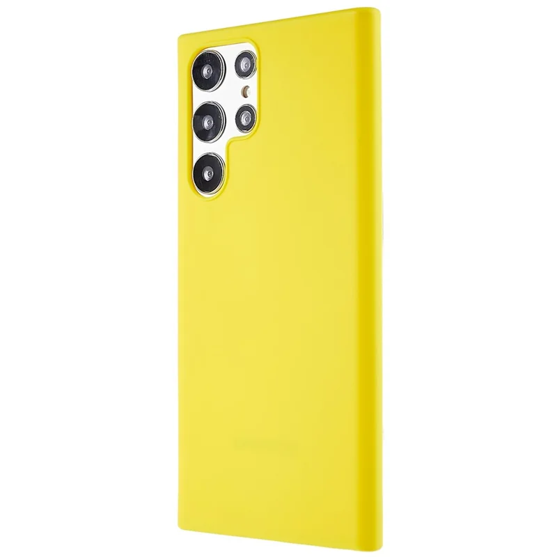 Back Shell for Samsung Galaxy S22 Ultra 5G Matte Phone Case Cell Phone Soft TPU Protective Back Cover - Yellow