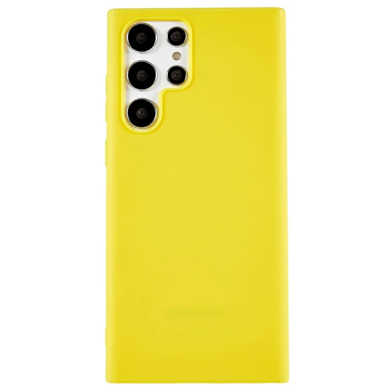 Back Shell for Samsung Galaxy S22 Ultra 5G Matte Phone Case Cell Phone Soft TPU Protective Back Cover - Yellow