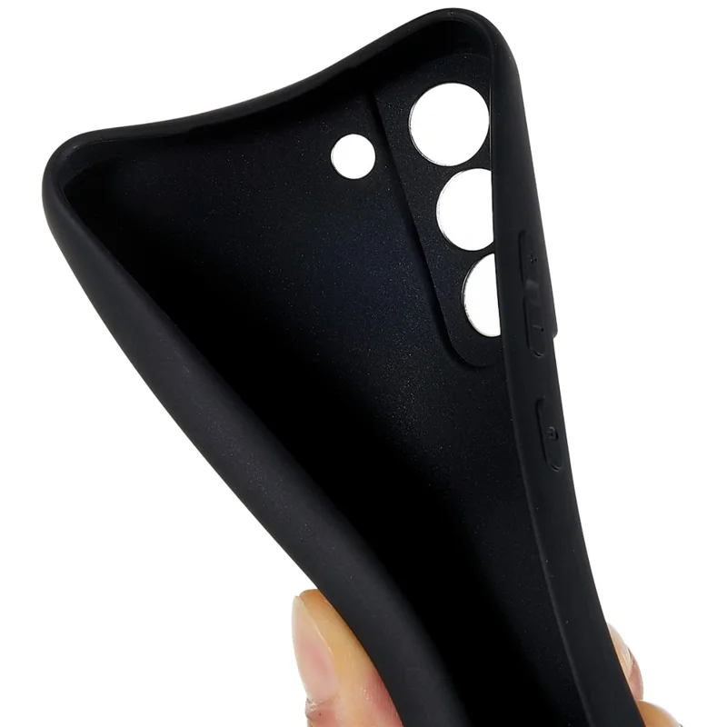TPU Back Shell for Samsung Galaxy S22+ 5G Phone Case Fingerprint Free Matte Protective Cover - Black