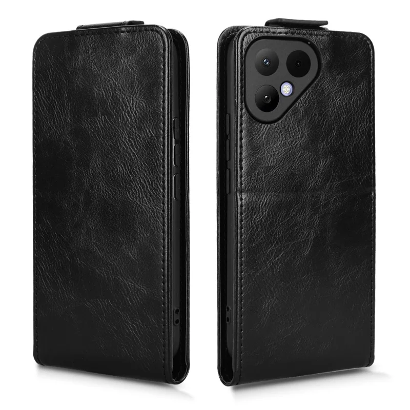 For TECNO Pova Curve 2 5G Stand Case Magnetic Clasp Vertical Flip Leather Phone Cover with Card Holder - Black