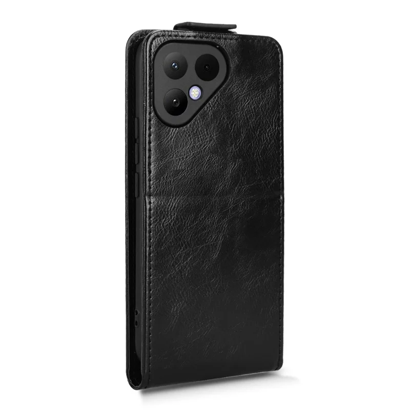 For TECNO Pova Curve 2 5G Stand Case Magnetic Clasp Vertical Flip Leather Phone Cover with Card Holder - Black