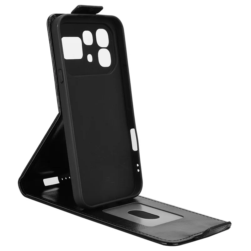 Stand Case For Infinix Note 60 5G  /  60 Pro 5G Magnetic Clasp Vertical Flip Leather Phone Cover with Card Holder - Black