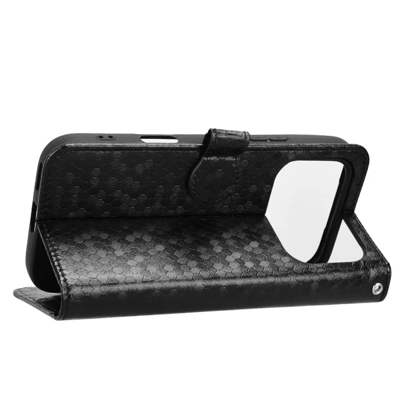 Чехол-кошелек для Honor 600 5G / 600 Pro 5G с узором из точек, чехол из искусственной кожи PU с напечатанным рисунком и ремешком на запястье — черный