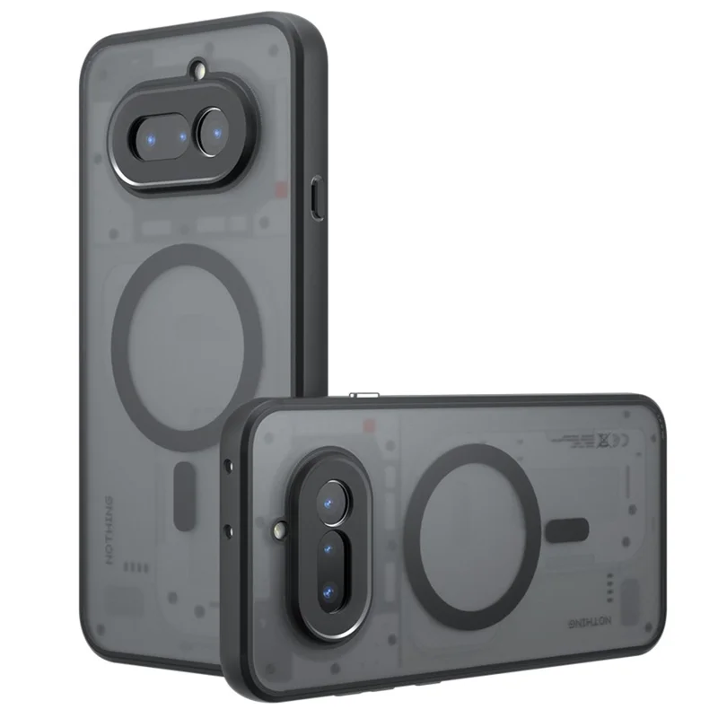 For Nothing Phone (4a) Magnetic Case TPU + PC Matte Skin Touch Phone Cover - Black