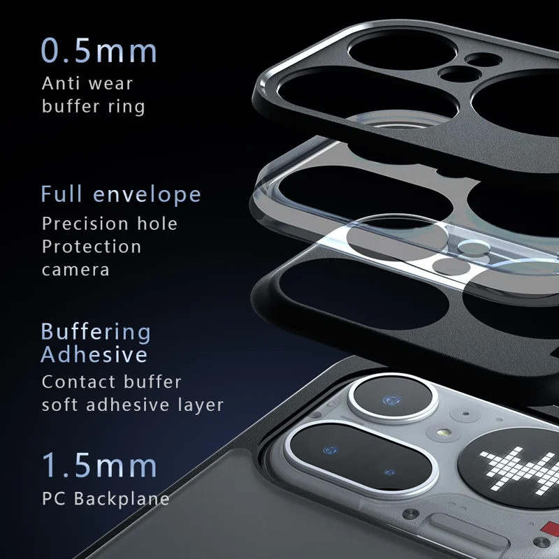 For Nothing Phone (4a) Pro Case TPU + PC Shockproof Phone Cover - Transparent