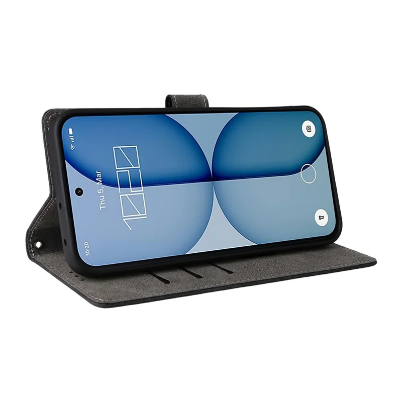 Funda tipo cartera para Nothing Phone (4a) con bloqueo RFID, carcasa de cuero PU con soporte y correa - Negro