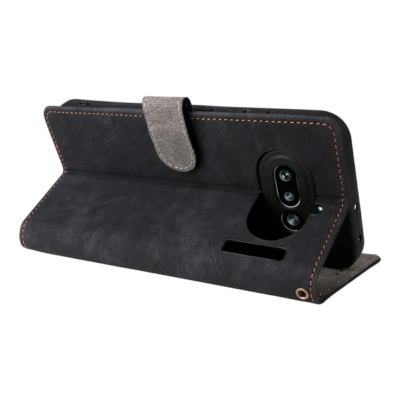 Funda tipo cartera para Nothing Phone (4a) con bloqueo RFID, carcasa de cuero PU con soporte y correa - Negro