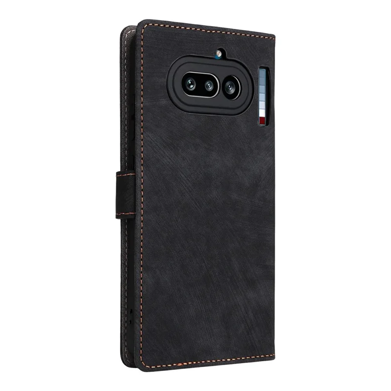 Funda tipo cartera para Nothing Phone (4a) con bloqueo RFID, carcasa de cuero PU con soporte y correa - Negro
