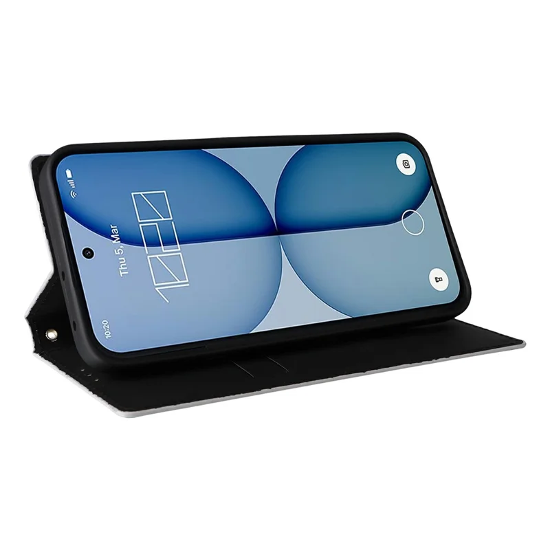 Capa Carteira para Nothing Phone (4a) Lite 5G em Couro PU com Impressão de Losango - Prateada