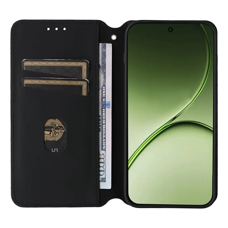 Capa Carteira para OnePlus 15T 5G, Capa de Telemóvel em Pele PU com Impressão de Losango - Prateada