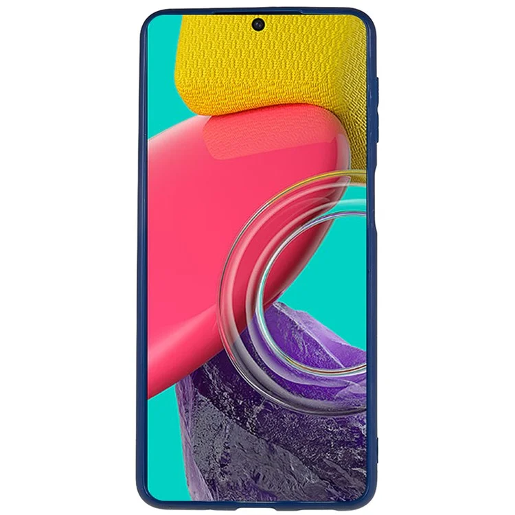 Per Samsung Galaxy M53 5G Soft TPU Matte Phone Case Anti-fingerprint Anti-drop Back Cover - Zaffiro