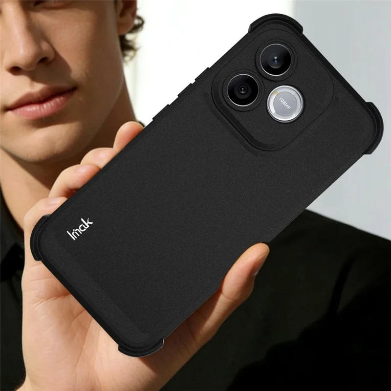 IMAK For Honor 600 Lite 5G Case TPU Phone Cover Airbag Shockproof Protection - Matte Black