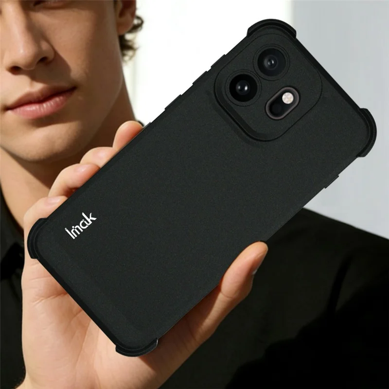 IMAK For OnePlus 15T 5G Case TPU Phone Cover Airbag Shockproof Protection - Matte Black
