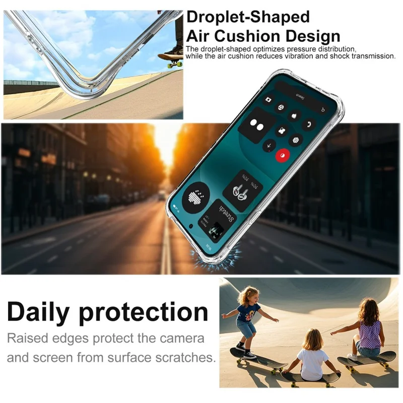 IMAK for Nothing Phone (4a) Pro Magnetic Case Airbag Shockproof Protection TPU Phone Cover - Transparent