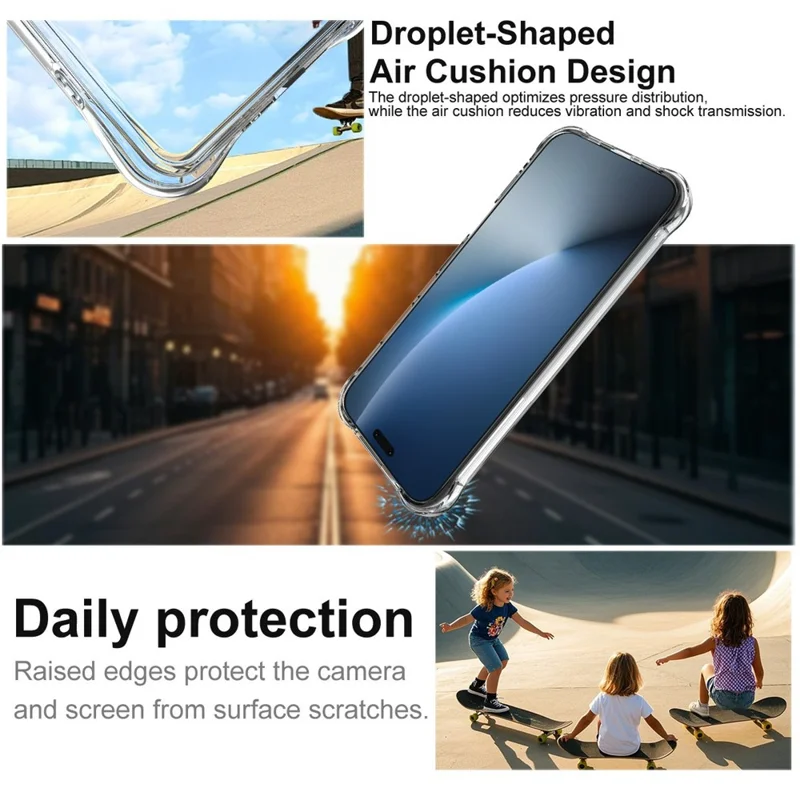 IMAK for Honor Magic8 Pro 5G Magnetic Case Airbag Shockproof Protection TPU Phone Cover - Transparent