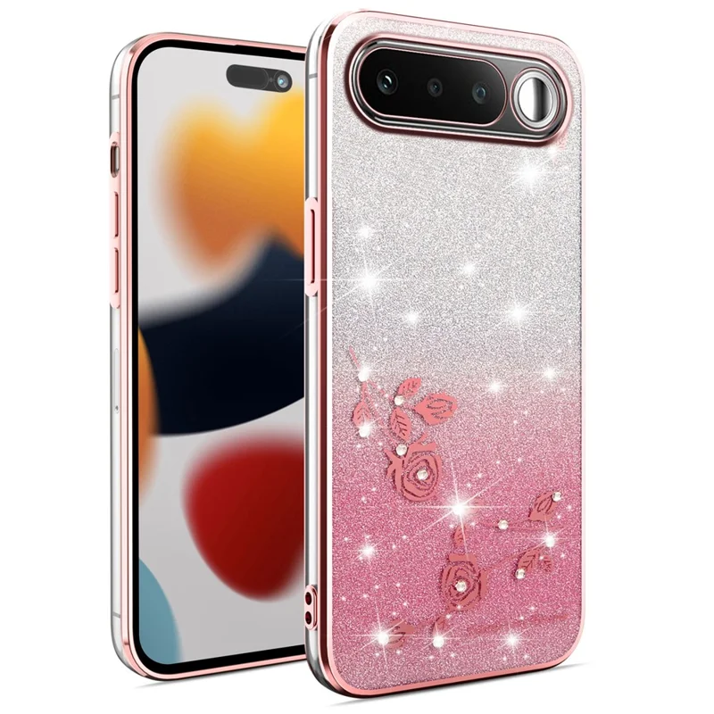 KADEM For Realme 16 5G Phone Case Flower TPU Flexible Gradient Phone Cover - Pink