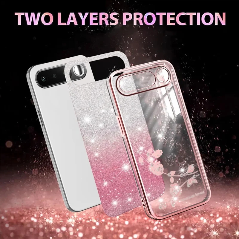 KADEM For Realme 16 5G Phone Case Flower TPU Flexible Gradient Phone Cover - Pink